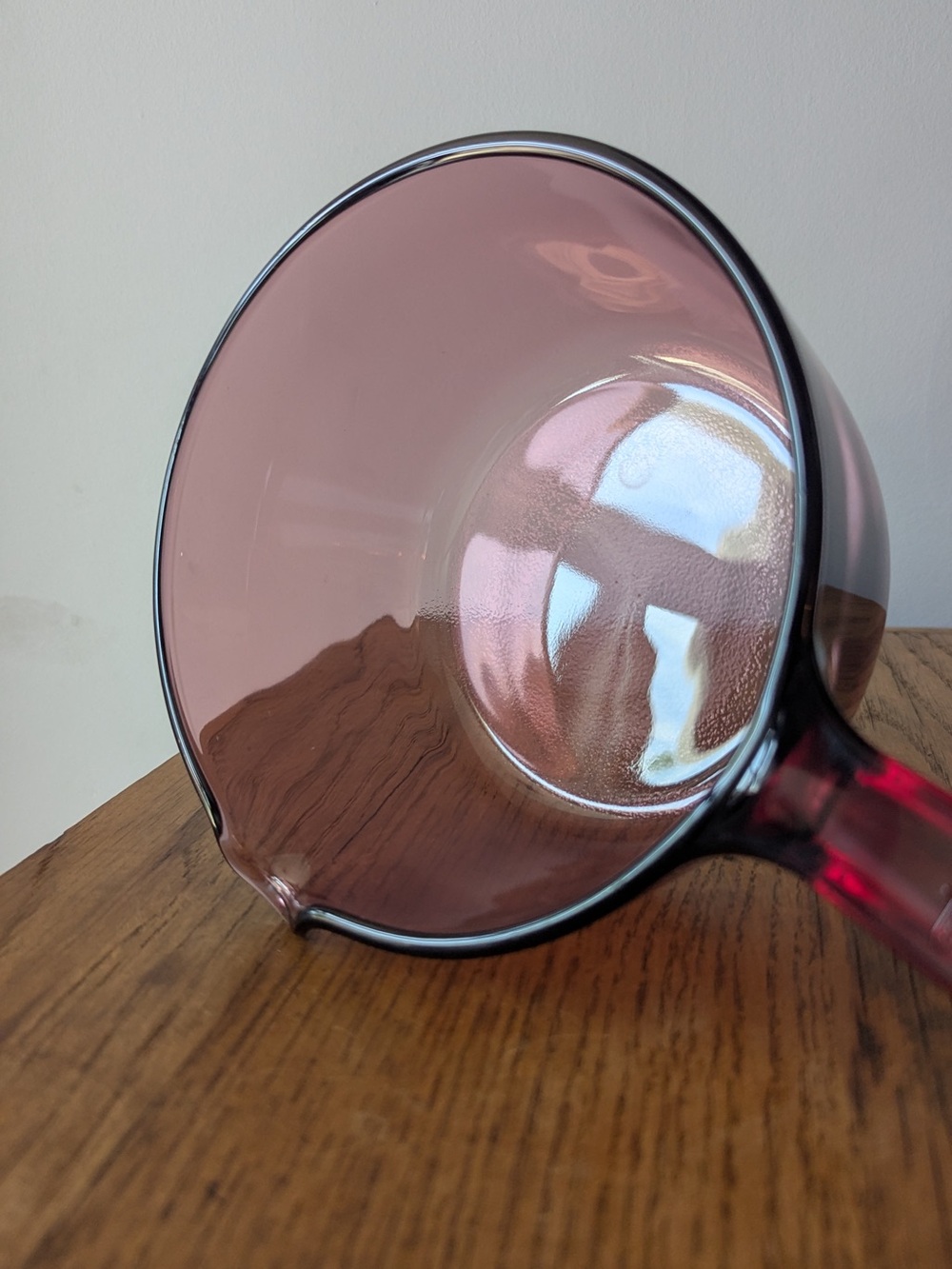 1L Vision Corning Glass Saucepan w/ PYREX Lid Pour Spout - Cranberry Visions - Picture 5 of 16